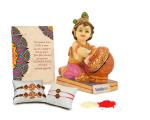 CraftVatika Multicolor Stone Laddu Gopal Statue 5 x 5 cm