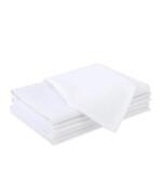 Encasa Homes White Damask Table Napkins 6 pcs in 100% Cotton - 5 Star Hotel & Restaurant Category Dining, Without Jacquard Design, Rich & Elegant Twill Fabric Gives Stiffness & Lustre, Washable