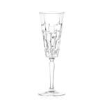 Rcr Cristalleria Italiana Crystal Clear Luxion Non Leaded Crystal Champagne Flute Glass 280 ml (pack of 6)