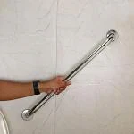 Fortune Inch Stainless Steel Wall Mounted Grab Bar, Towel Bar, Bathtub Rails, Safety Hand Support Balance Handle Bars, Bathroom Accessories for Home, Hotel- Chrome Finish (18 Inch, Pack of 1)
