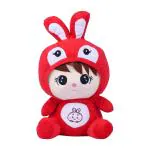 Glance Super Soft Cute Girl Rabbit 40cm Plush Soft Toy Cute Kids Birthday Animal Baby Besties Red