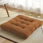 The Purple Tree Square Floor Cushion Pillow For Living Room Décor (Pack of 1 , 50x50 cm, Brown) floor cushions , bedroom décor , tatami cushion , patio cushion , balcony cushion , floor seating