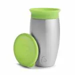 Munchkin Miracle Stainless Steel 360 Sippy Cup, Green, 10 Ounce