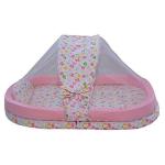 Amardeep And Co Pink Mattress With Mosquito Net And Bumper Guard