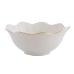 Cracker Off-White Ceramic Microwave Oven Safe Thick Serving Round Mixing Bowl