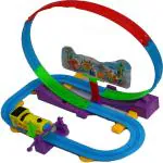 KTRS ENTERPRISE Plastic 360 Degree Rotational Paradise Plastic Roller Coaster 32 Pcs Stunt Track Racer Set (32 Pieces Set, Multicolor)