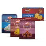 Bikalal Combo Pack of Rasgulla - 1kg, Rajbhog - 1kg, Gulab Jamun - 1kg, and Sona Papdi - 500gm | Authentic Indian Sweets | No Preservatives | Vegetarian