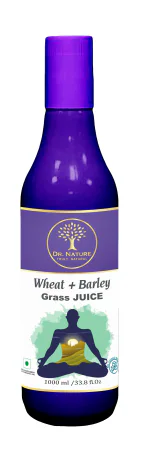 Dr. Nature Wheat Plus Barley Grass Juice | Liver Detox & Gut Cleanser | Weight & Cholesterol Management Health Supplement Drink (1L)