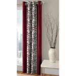 DIVINE HOME DECOR 152 cm (5 ft) Polyester Blackout Window Curtain Single Curtain (Printed, Maroon)
