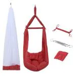 Made2Craft Baby Swing Cradle with Mosquito Net - Red