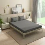 Wakefit Bedsheet for King Size, Bedsheet King Size Bed Cotton, Elastic Fitted Bedsheets King Size, 215 TC 100% Cotton with 2 Pillow Covers (Elastic Fitted Sheet 72x70: Eiffel Tower)