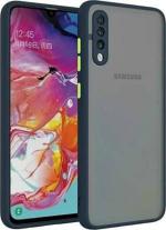 INDIACASE Samsung Galaxy A70 Blue Translucent, Shockproof, Hard Back Cover