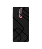 Casotec Zig-Zag Black Line Design 3D Printed Hard Back Case Cover for Poco X2 / Mi Redmi K30