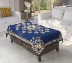 Furnishing Hut Luxurious Attractive Design Cotton 4 Seater(36x54 inches) Center Table Cover Blue Star