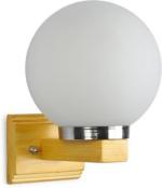 Vagalleryking Wood, Glass White 22 Cm Wallchiere Wall Lamp Without Bulb