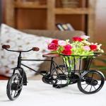 The WooDiN Table Top Cycle Rickshaw Showpiece Wrought Iron Decor