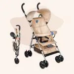Mee Mee Baby Stroller Stylish Lightweight Baby Jogging Pram with Umbrella Folding,for 0-3 Years BabyMulti Recline Position Pram (Beige)
