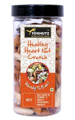 FoxNutz Healthy Heart Nut Crunch | Premium Mixed Nuts - Almonds, Cashews, Pecans, Pistachios | 200g Reusable Jar