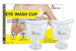 Oreayu Eye Wash Cup Transparent Plastic Non Toxic, Ayurvedic Eye Cleansing to Improve Vision and Soothe The Eye Muscles (2 Cup)