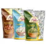 Molik Dry Fruit Gift Box Almond, Cashew & Raisin | 600gm | Pack Of 3 | Healthy Gifts