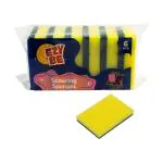 Ezybe Scouring Scrub Sponge for Utensil Cleaning Kitchen scrubber with sponge- 6 Pcs (Pack of 2)