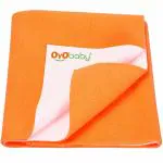 OYO BABY X-Large Dry Sheet for Baby| 100% Waterproof Bed Pad | Baby Bed Protector Sheet for Toddler Children 200cm x 140cm Peach