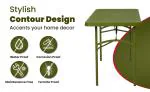 Supreme Furniture Dollar Foldable, Rectangle Plastic Table, Suitable for Study Indoor & Outdoor(Mehandi Green)