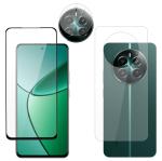 Vatsin EDGE to EDGE [Black] [9H] Tempered Glass & Back Screen Guard [Transparent] and Camera Lens Protector (Not Tempered Glass) combo For Realme P1 5G