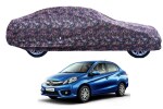 Auto Hub Car Cover Compatible with Honda Amaze (Model : 2013-2017) with Triple Stitched, Water Resistant Car Body Cover, Jungle Print