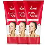 VCare Insta Facial Cream for Face Scrub, Cleanse and Skin Care Mask for Normal to Dry Skin| With Songyi mushroom and Walnut 50 gm, Suits All Skin Types_PK3