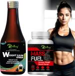 Inlazer Fuel Weight/Mass gainers / Weight Gain Capsule & Weight Gain Syrup Combo Weight Gainers/Mass Gainers (200.31 ml, No Flavour)