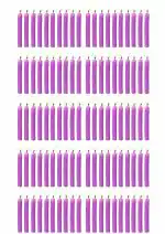 Parkash Candles Chime Candles/ Stick Candle/ Spell Candle Set of 100 | Ritual Spell Candle | Unscented (Purple)