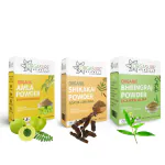 ORGASURE 100% Natural Amla, Shikakai, Bhringraj Powder    600gm