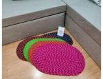 SHF Cotton Door Mat Bathmat Multicolor Set Of 5 Piece Size 33x53 Cm or (13x21)inch Oval