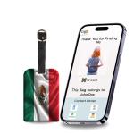 tag8 Mexico Flag Tag Smart Bag tag |Trendy Luggage tag ID Identification National Flag Theme Fashionable Digital name tag | Airline compliant, SITA World Tracer Code Enabled | Travel Gift idea, Collectible
