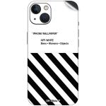 GADGETSWRAP Printed Vinyl Skin Sticker for iPhone 15 Plus - Off White Wallpaper