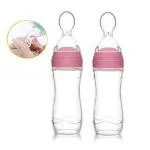 ShopiMoz Pack of 2 Silicone Feeder bottle , For Infant Baby, 90ml, BPA Free