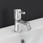 Plantex Single Lever Pillar Cock Tap for Wash Basin with Teflon Tape/Quarter Turn basin tap/Table top wash basin tap/Bathroom Tap-(MKS-1273-Chrome)