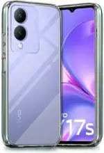 XOVO Back Cover for vivo Y17s (Transparent, Dual Protection, Pack of 1)