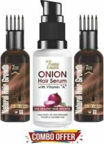 7Herbmaya Natural Hair Serum and Oil Onion for Hair Growth Women (Pack of 3)