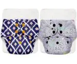 SuperBottoms BASIC Reusable Cloth Diaper for babies 0-3Y with dry feel pad/insert - Assorted