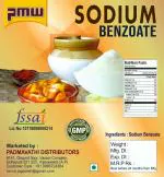 Pmw - Grade A Quality Sodium Benzoate - Food Grade - Alkaline Salt or Papad Khar - Food Preservative - 250 Grams - Loose Packed