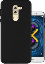 XOVO Back Cover for Honor 6X (Black, Dual Protection, Silicon, Pack of 1)