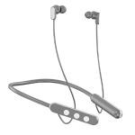 NIRSHA in-Ear Bluetooth 5.0 Neckband with Up to 20 Hours Playtime, Magnetic Earbuds, Voice Assistant, Dual Pairing and IPX6 Rated, with Dual Mic, 12mm Driver (Black)