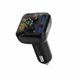 Portronics AUTO 10 POR-320 Black ABS Bluetooth, FM Transmitter In Car Radio Adapter for Hands-Free Calling, Music Streaming, Micro SD, 3.4 A Dual USB Fast Charger