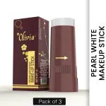 Olivia Instant Waterproof Makeup Stick Concealer Pearl white 15g Shade No.007W (SPF 12) - Pack of 3