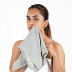 Doctor towels it's safe Unisex Aluvera - Aloe Vera Double Cloth Face Towel Quick Dry Face Towel 30cm x 30cm 350 Gsm Pack Of 2 - Frosted Grey