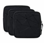 House of Quirk Set of 3 Sanitary Napkin Storage Bag Menstrual Cup Pouch Portable Pads with Zipper(Black)