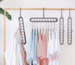 TENEZA Space Saving Clothes Hangers Multi Port Hanger Organizer for Shirt Skirt Blouse Random Colors SET OF -3
