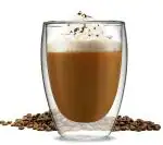 Ramkuwar 350ml Double Wall Glass Insulated Coffee Mugs Glass For Drink Tea, Beer, Cappuccino, Juice
